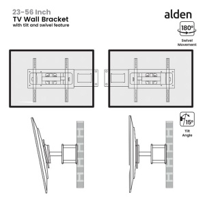 Alden 23'' To 56'' Swivel Tv Wall Bracket